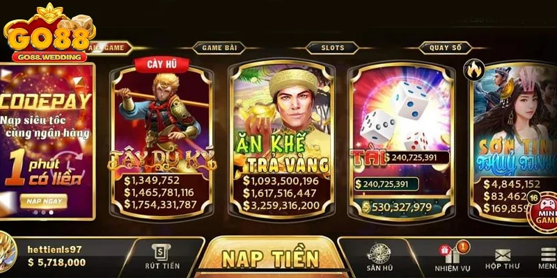 Địa chỉ cá cược game bài đổi thưởng tiền thật GO88